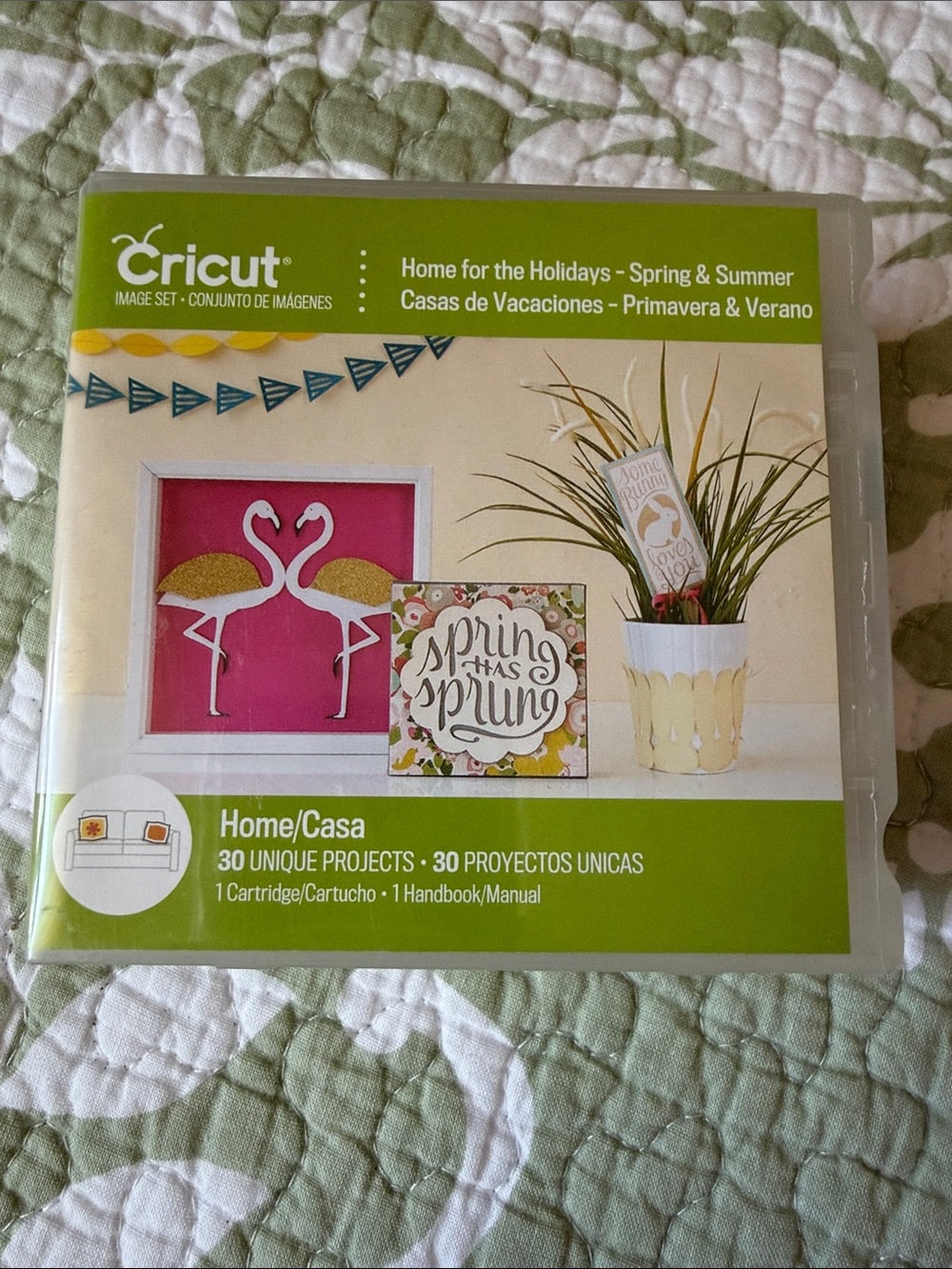 Cricut Image Set - Green, Pink, Gold Accents
